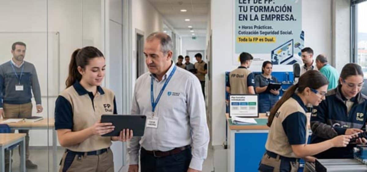 Cómo influye la nueva Ley de FP en las prácticas en empresas 2 alumnos en formación de prácticas